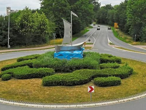 Kreiselkunstwerk in Rathausstraße - Münsterdamm in Greven